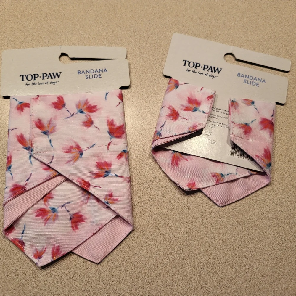 Dog or Cat Pink Floral Collar Bandana
